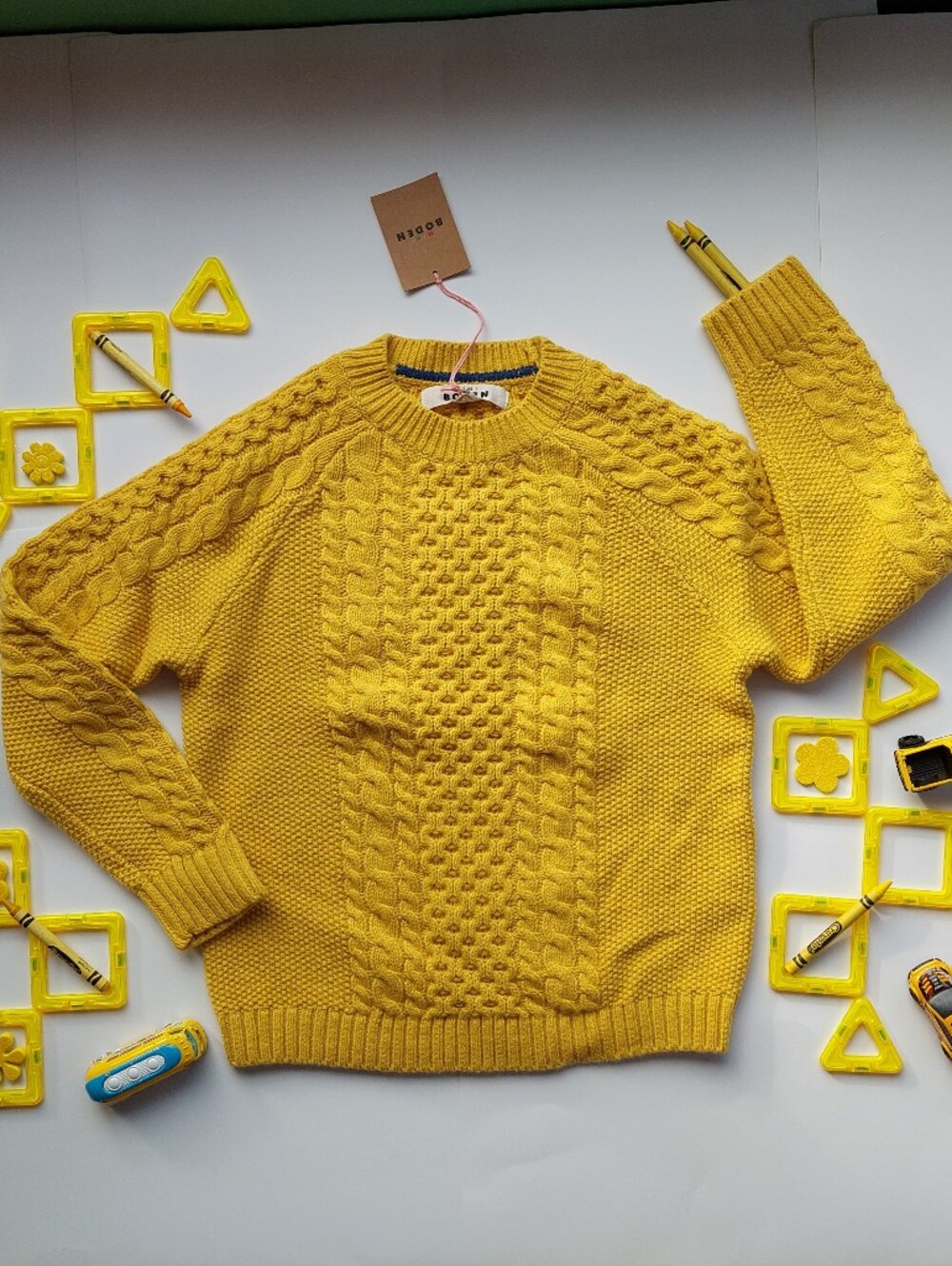 Mini Boden "heritage cable" sweater